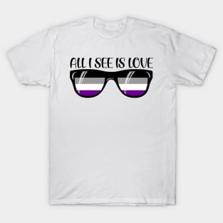 Asexual Sunglasses - Love T-Shirt